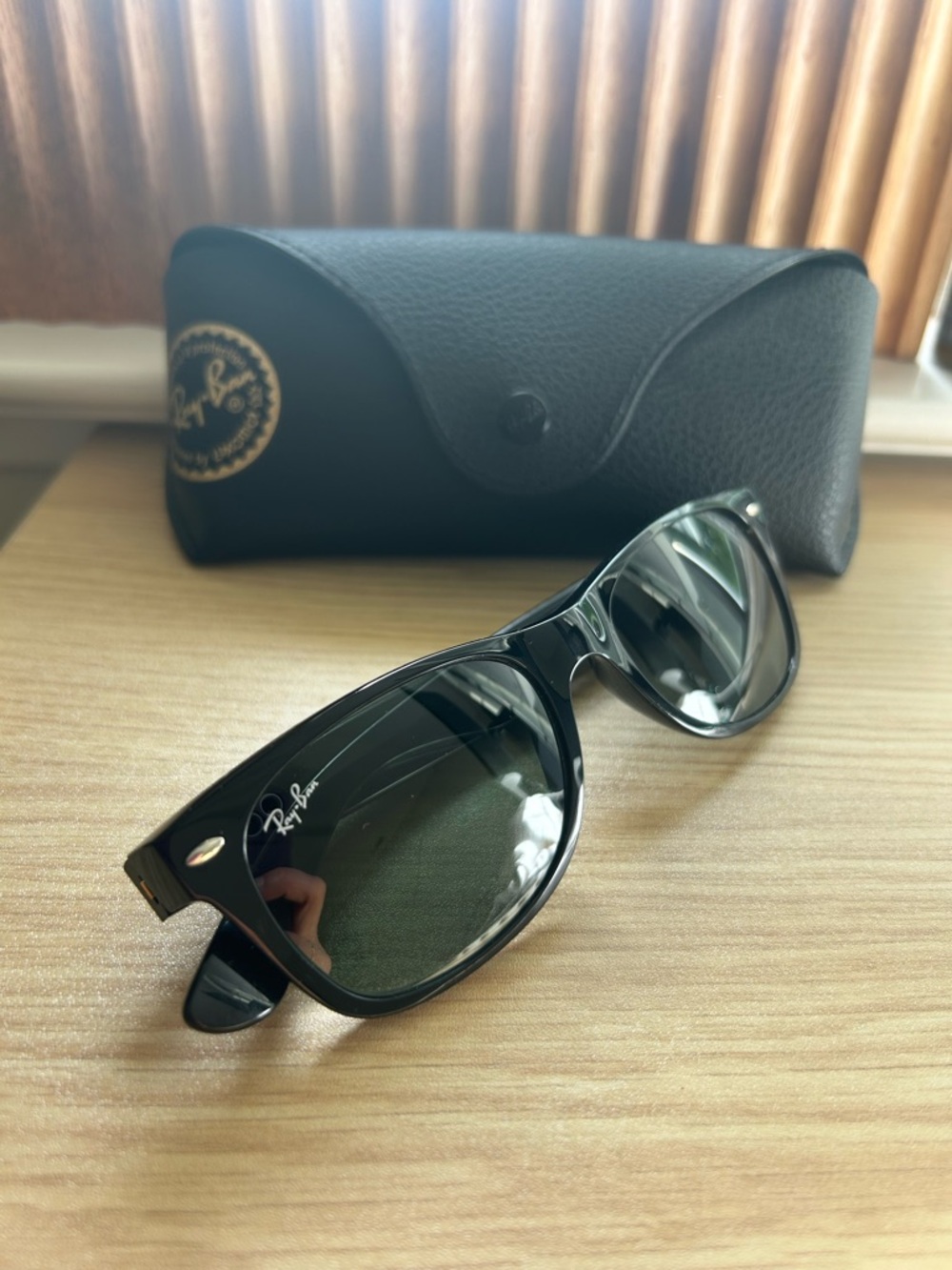 Ray-Ban New Wayfarer Sunglasses in Black - Picture 2 of 6